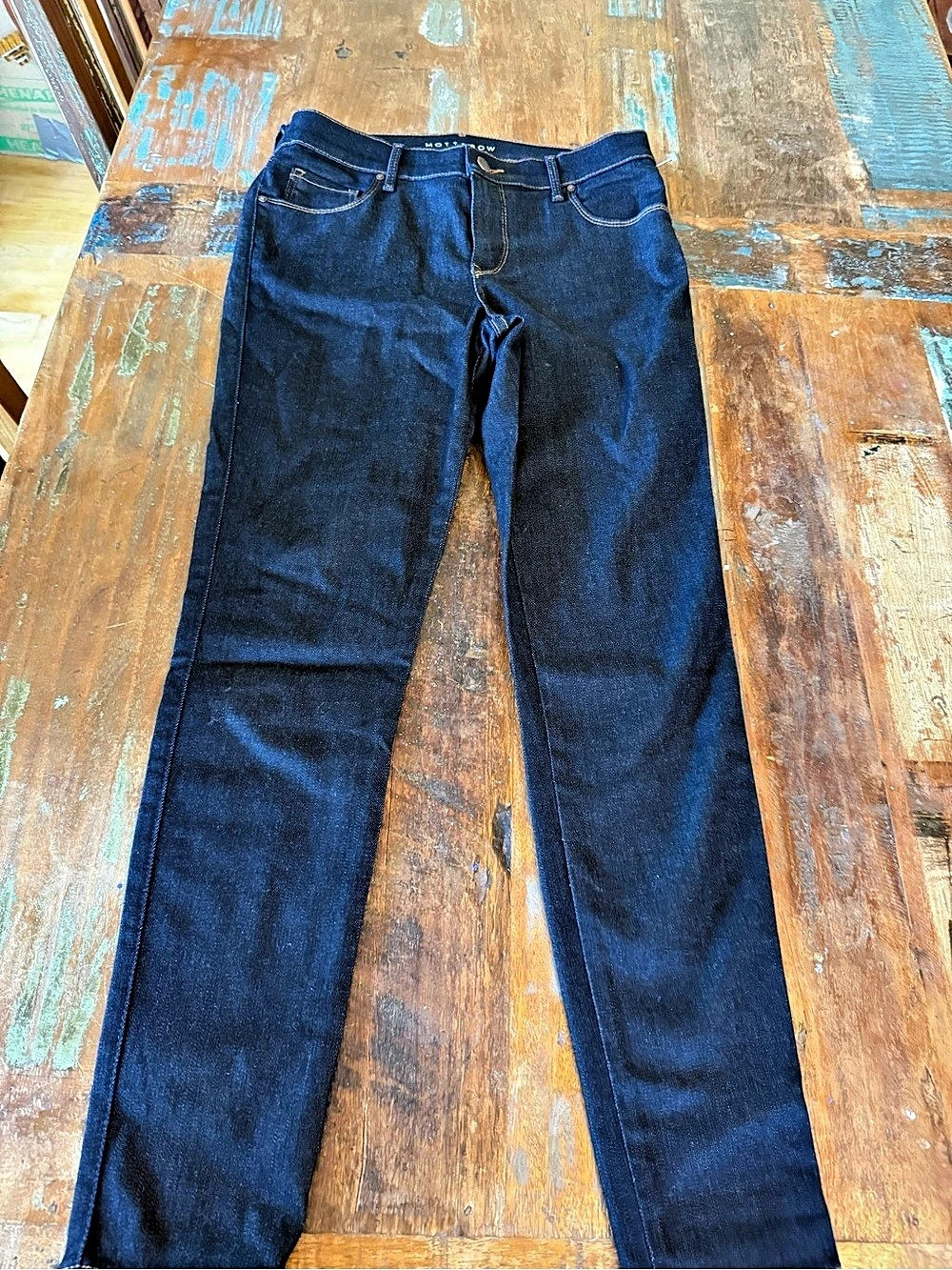 Mott & Bow Jane Mid-Rise Skinny Jeans Blue Waist 29
